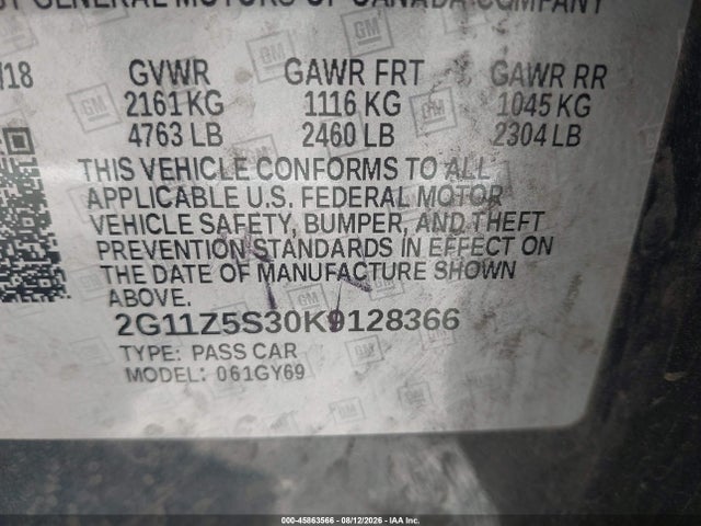 Chevrolet IMPALA LT 2019 2G11Z5S30K9128366 Image 9