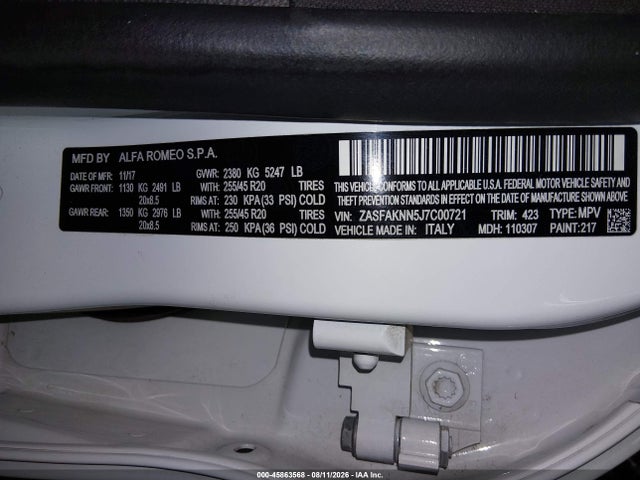 ZASFAKNN5J7C00721 Alfa Romeo Stelvio Ti Sport Awd