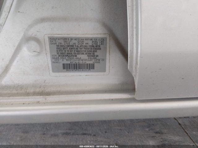 Aukcja sprzedaży 2018 Nissan Versa 1.6 S+, vin: 3N1CN7AP0JL810139, numer aukcji: 45863632