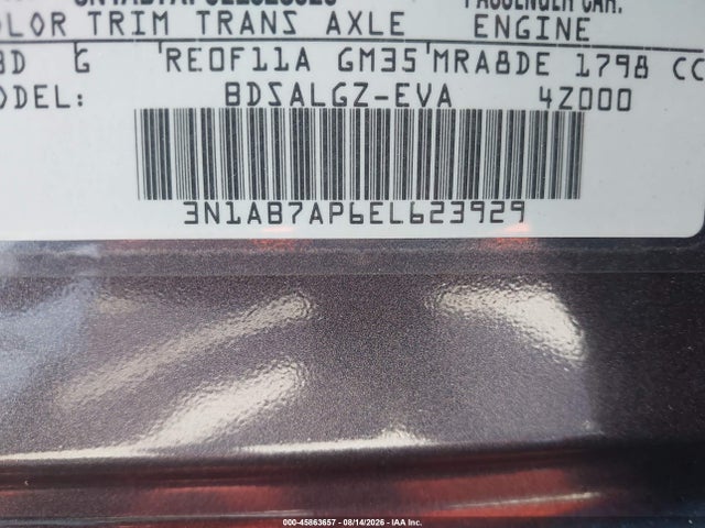 Nissan SENTRA SL 2014 3N1AB7AP6EL623929 Image 9