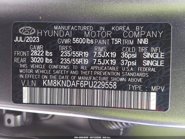 KM8KNDAF6PU229558 Hyundai Ioniq 5 Sel