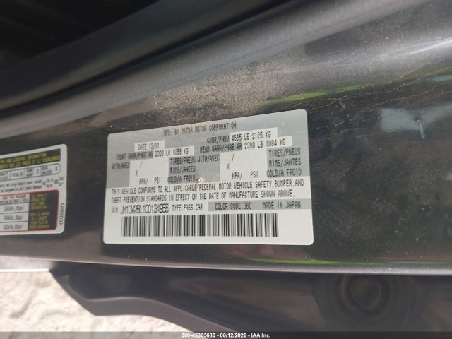 Aukcja sprzedaży 2012 Mazda Mazda5 Sport, vin: JM1CW2BL1C0134955, numer aukcji: 45863680