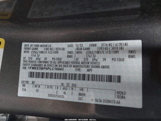 Ford Bronco Black Diamond 2023 1FMEE5BP9PLC16643 Image 9