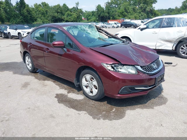2014 Honda Civic Lx მანქანა იყიდება აუქციონზე, vin: 19XFB2F54EE255705, აუქციონის ნომერი: 45864096