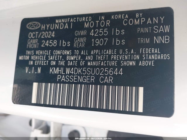 Продажа на аукционе авто 2025 Hyundai Elantra N, vin: KMHLW4DK5SU025644, номер лота: 45864116