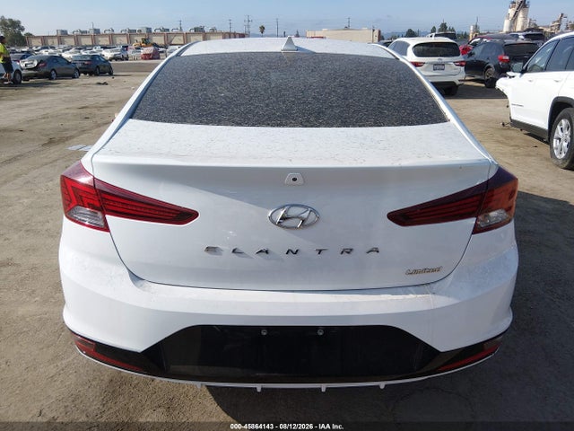 2019 Hyundai Elantra Limited მანქანა იყიდება აუქციონზე, vin: 5NPD84LF3KH496693, აუქციონის ნომერი: 45864143