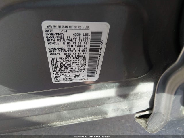 Nissan Rogue Select S 2014 JN8AS5MT3EW603131 Image 9