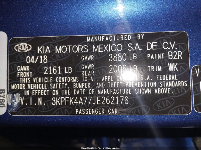 KIA FORTE LX 2018 3KPFK4A77JE262176 Image 9