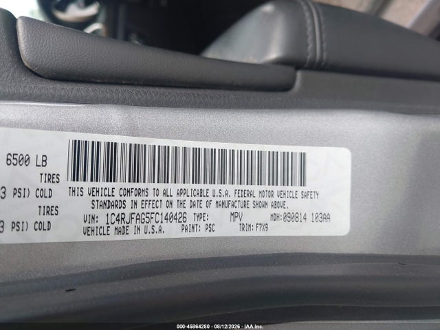 45864280 :رقم المزاد ، 1C4RJFAG5FC140426 vin ، 2015 Jeep Grand Cherokee Laredo مزاد بيع