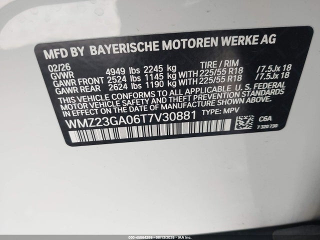 Aukcja sprzedaży 2026 Mini Countryman Cooper S/s Oxford Edition, vin: WMZ23GA06T7V30881, numer aukcji: 45864286