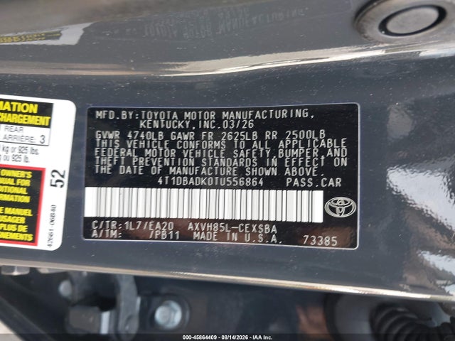 Toyota CAMRY SE 2026 4T1DBADK0TU556864 Image 9