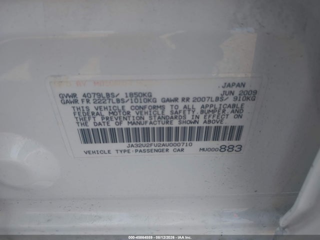 Продажа на аукционе авто 2010 Mitsubishi Lancer Es, vin: JA32U2FU2AU000710, номер лота: 45864559