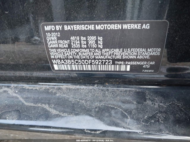 Aukcja sprzedaży 2013 Bmw 328i Xdrive, vin: WBA3B5C50DF592723, numer aukcji: 45864570