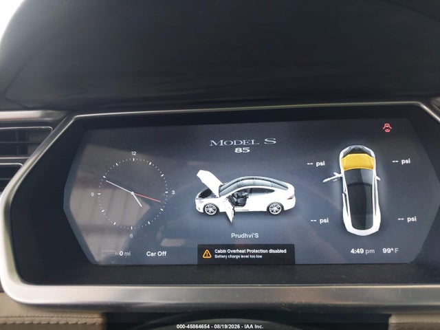 2013 Tesla Model S მანქანა იყიდება აუქციონზე, vin: 5YJSA1DNXDFP05493, აუქციონის ნომერი: 45864654
