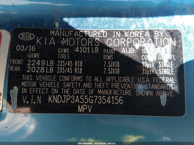 Продажа на аукционе авто 2016 Kia Soul +, vin: KNDJP3A55G7354156, номер лота: 45864658