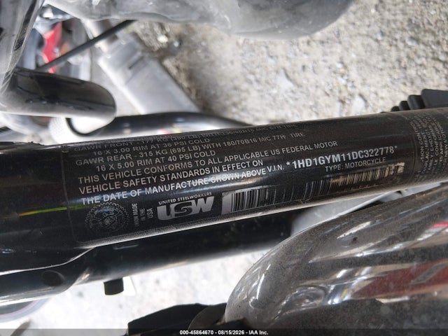 Продажа на аукционе авто 2013 Harley-davidson Fxdf Dyna Fat Bob, vin: 1HD1GYM11DC322778, номер лота: 45864670