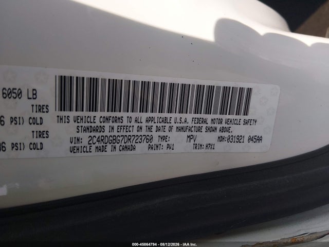 Продаж на аукціоні авто 2013 Dodge Grand Caravan Se, vin: 2C4RDGBG7DR723760, номер лоту: 45864794