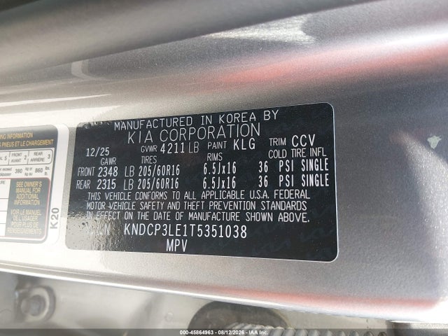 KIA NIRO LX 2026 KNDCP3LE1T5351038 Image 9
