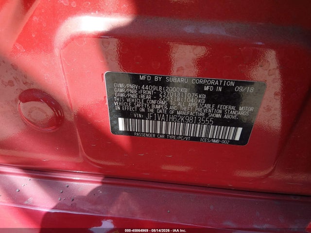 JF1VA1H62K9813555 Subaru Wrx Limited