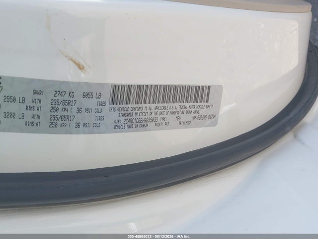 Aukcja sprzedaży 2017 Chrysler Pacifica Touring, vin: 2C4RC1DG6HR695033, numer aukcji: 45865022