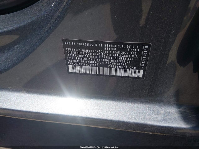 Продаж на аукціоні авто 2020 Volkswagen Jetta 1.4t R-line/1.4t S/1.4t Se, vin: 3VWCB7BU2LM002380, номер лоту: 45865257