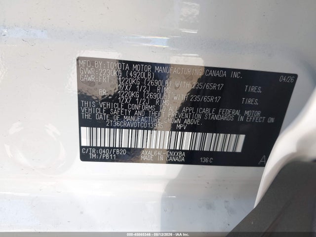 Toyota RAV4 LE 2026 2T36CRAV0TC013915 Image 9