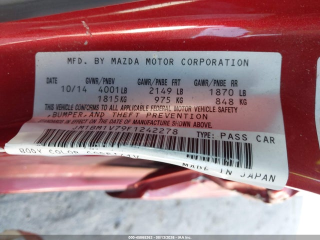 JM1BM1V79F1242278 Mazda Mazda3 I Touring