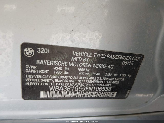 WBA3B1G59FNT06556 BMW 320i