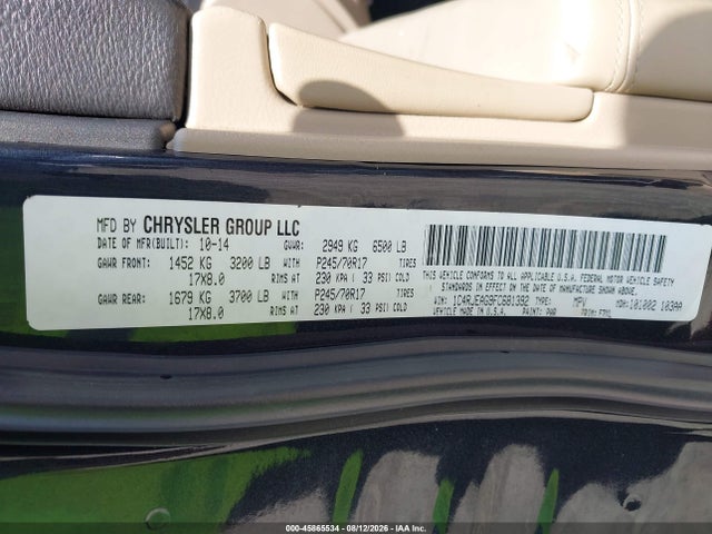 Продаж на аукціоні авто 2015 Jeep Grand Cherokee Laredo, vin: 1C4RJEAG9FC681392, номер лоту: 45865534