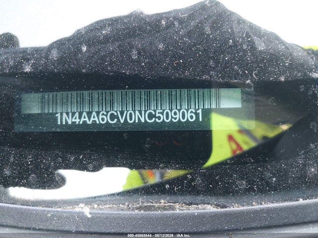 Продаж на аукціоні авто 2022 Nissan Maxima Sv Xtronic Cvt, vin: 1N4AA6CV0NC509061, номер лоту: 45865544