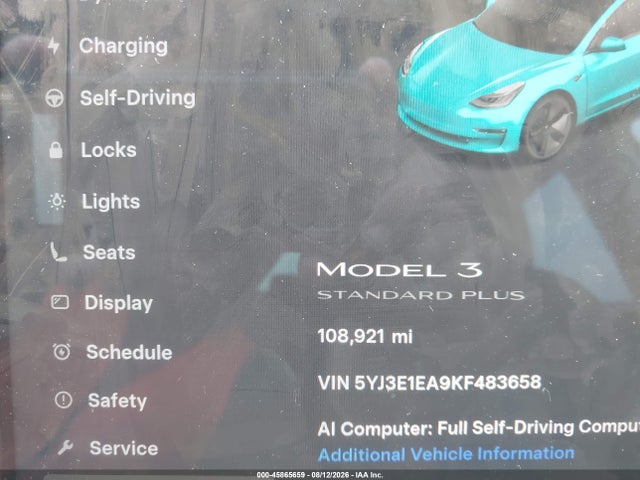 Продаж на аукціоні авто 2019 Tesla Model 3, vin: 5YJ3E1EA9KF483658, номер лоту: 45865659