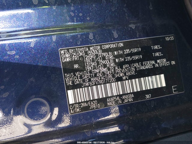 JTMFB3FV7RD171200 Toyota Rav4 Prime Xse