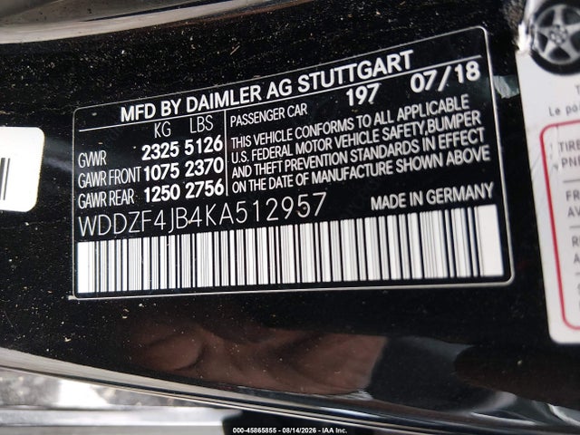 Mercedes-Benz E 300 2019 WDDZF4JB4KA512957 Image 9
