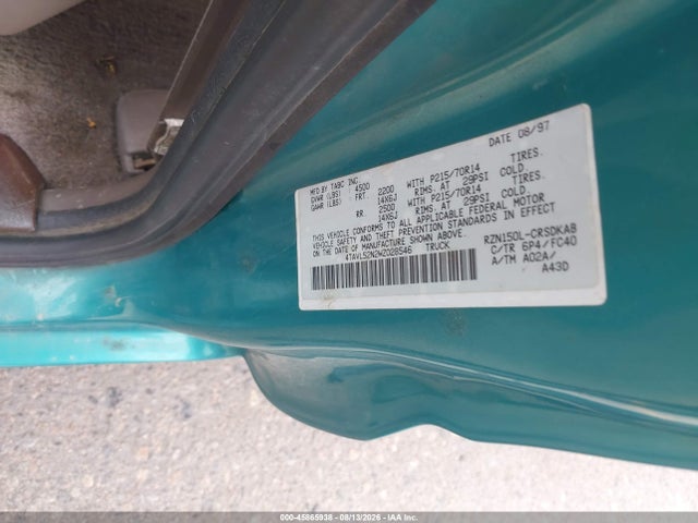 1998 Toyota Tacoma მანქანა იყიდება აუქციონზე, vin: 4TAVL52N2WZ028546, აუქციონის ნომერი: 45865938