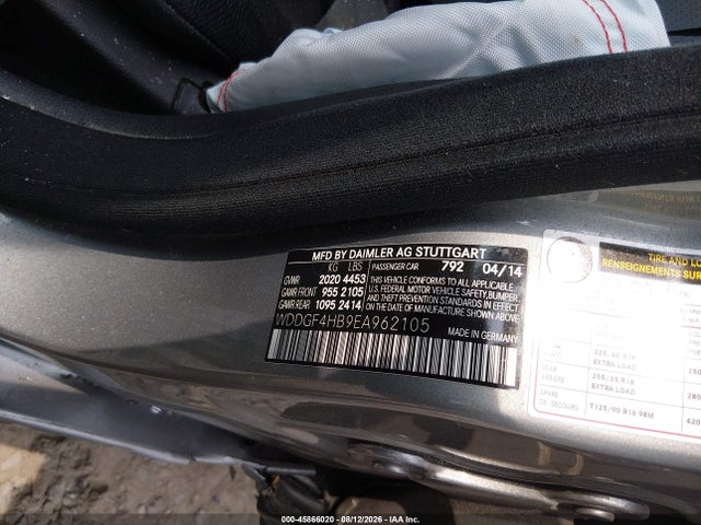 45866020 :رقم المزاد ، WDDGF4HB9EA962105 vin ، 2014 Mercedes-benz C 250 Sport مزاد بيع