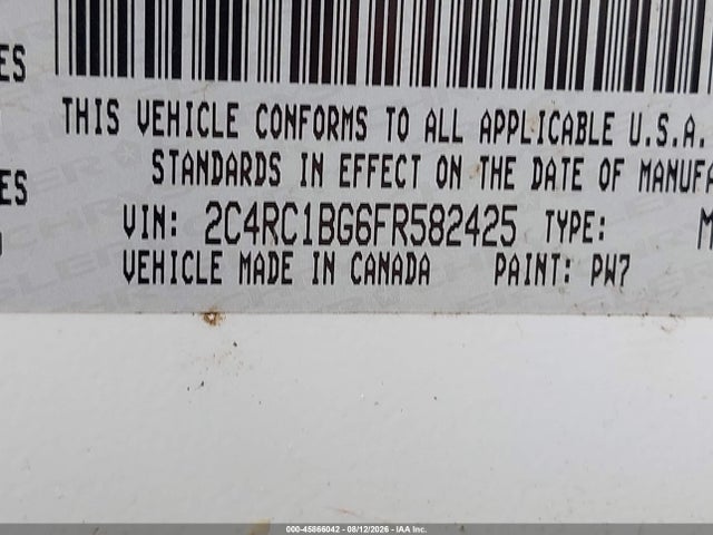 Aukcja sprzedaży 2015 Chrysler Town & Country Touring, vin: 2C4RC1BG6FR582425, numer aukcji: 45866042