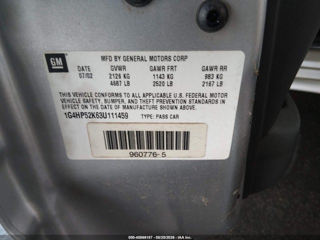 Продажа на аукционе авто 2003 Buick Lesabre Custom, vin: 1G4HP52K63U111459, номер лота: 45866187