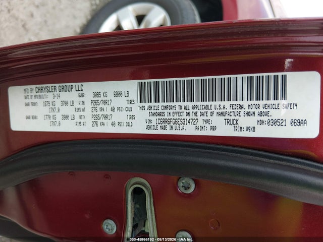 RAM 1500 Tradesman 2014 1C6RR6FG6ES314727 Image 9
