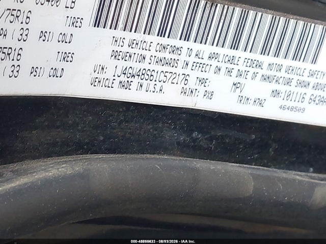 Продажа на аукционе авто 2001 Jeep Grand Cherokee Laredo, vin: 1J4GW48S61C572176, номер лота: 45866433