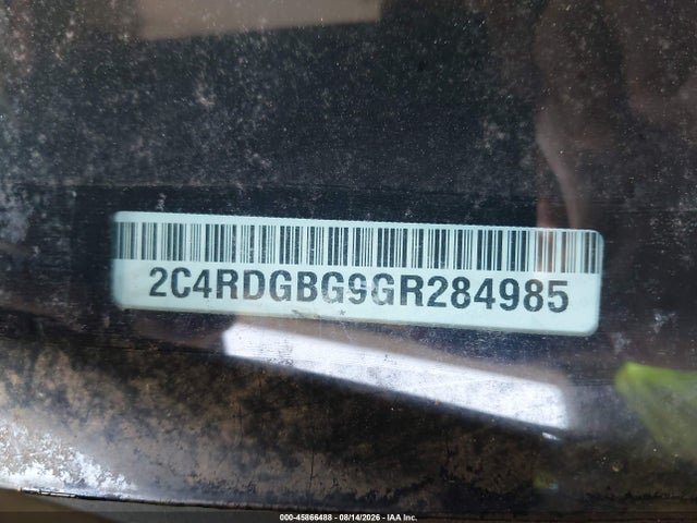 45866488 :رقم المزاد ، 2C4RDGBG9GR284985 vin ، 2016 Dodge Grand Caravan Se مزاد بيع