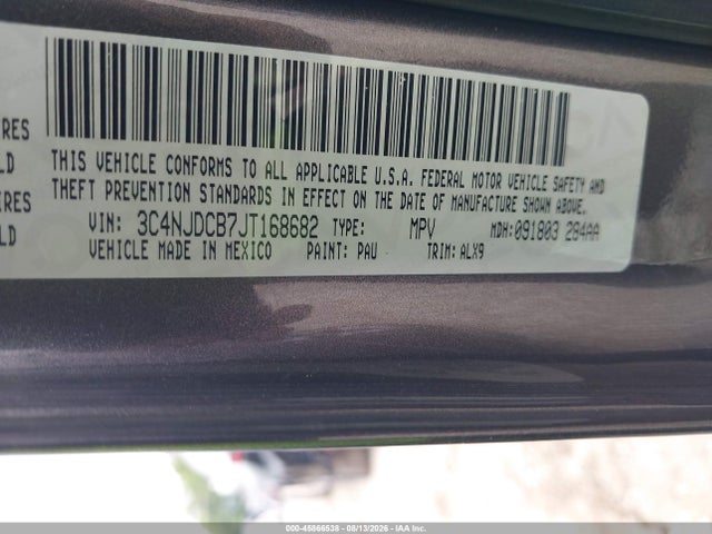 Aukcja sprzedaży 2018 Jeep Compass Limited 4x4, vin: 3C4NJDCB7JT168682, numer aukcji: 45866538