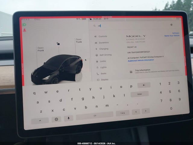Продаж на аукціоні авто 2024 Tesla Model Y Long Range Dual Motor All-wheel Drive, vin: 7SAYGAEE6RF981221, номер лоту: 45866712