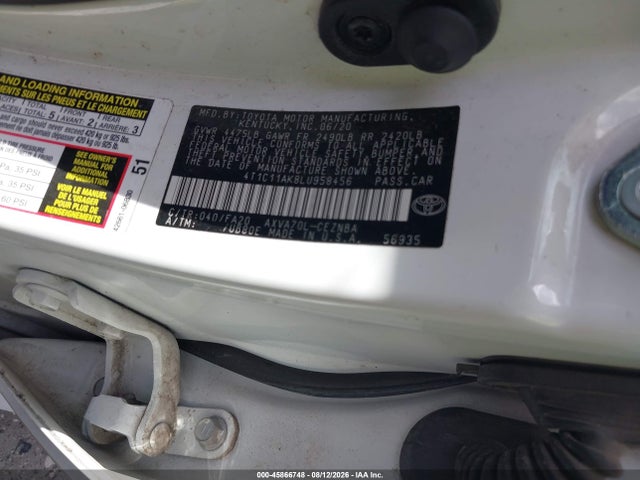 Продажа на аукционе авто 2020 Toyota Camry Le, vin: 4T1C11AK8LU958456, номер лота: 45866748
