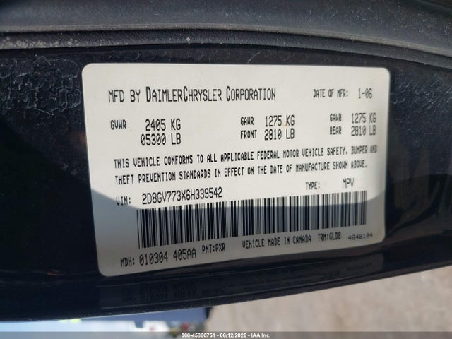 Aukcja sprzedaży 2006 Dodge Magnum Srt8, vin: 2D8GV773X6H339542, numer aukcji: 45866751
