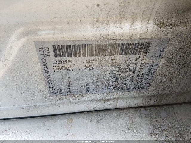 2023 Nissan Maxima Sv Xtronic Cvt მანქანა იყიდება აუქციონზე, vin: 1N4AA6CV8PC510039, აუქციონის ნომერი: 45866905