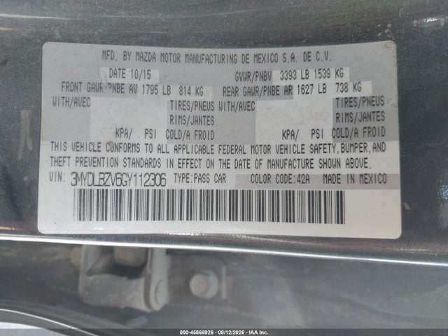 Scion IA 2016 3MYDLBZV6GY112306 Image 9