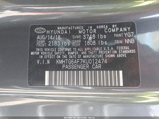 Hyundai Veloster 2.0 Premium 2019 KMHTG6AF7KU012474 Image 9