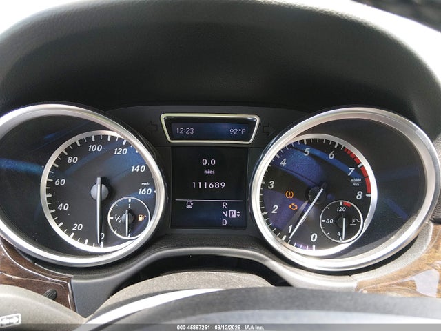 45867251 :رقم المزاد ، 4JGDA5HB0CA017604 vin ، 2012 Mercedes-benz Ml 350 4matic مزاد بيع