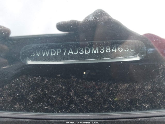 45867310 :رقم المزاد ، 3VWDP7AJ3DM384630 vin ، 2013 Volkswagen Jetta 2.5l Se مزاد بيع