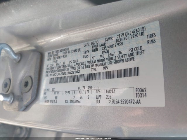 Ford Escape Titanium 2014 1FMCU0J98EUA22502 Image 9